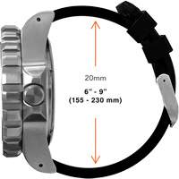 Grande montre automatique de plongée, Numérique, À piles, 41 mm, Noir OR476 | Oxymax Inc