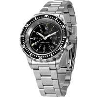 Grande montre automatique de plongée avec feuille d'érable gris et bracelet en acier inoxydable, Numérique, À piles, 41 mm, Argent OR479 | Oxymax Inc