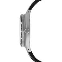 Montre Steel Navigator sur ensemble bracelet en caoutchouc noir de trois morceaux, Numérique, À piles, 41 mm, Noir OR481 | Oxymax Inc