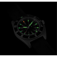 Montre Steel Navigator avec date sur ensemble bracelet en caoutchouc noir de trois morceaux, Numérique, À piles, 41 mm, Noir OR482 | Oxymax Inc