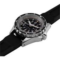 Montre Steel Navigator avec date sur ensemble bracelet en caoutchouc noir de trois morceaux, Numérique, À piles, 36 mm, Noir OR483 | Oxymax Inc