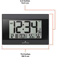 Horloge murale numérique à réglage automatique avec rétroéclairage automatique, Numérique, À piles, Noir OR501 | Oxymax Inc