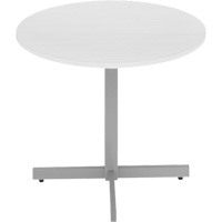 Table ronde &agrave; hauteur r&eacute;glable Newland, 36" lo x 36" la x 29" h, Dessus de 1", Stratifi&eacute;/Polypropyl&egrave;ne, Blanc Oxymax Inc