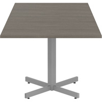 Table carr&eacute;e &agrave; hauteur r&eacute;glable Newland, 36" lo x 36" la x 29" h, Dessus de 1", Stratifi&eacute;, Brun Oxymax Inc