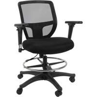 Mesh Work Stool, Mobile, Adjustable Height, 450 lbs. Capacity Oxymax Inc