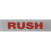 "Rush" Special Handling Labels, 5" L x 2" W, Black on Red PB418 | Oxymax Inc