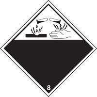 TDG Shipping Labels, Class 8, Corrosives, Vinyl Oxymax Inc