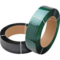 Green Strapping, Polyester, 5/8" W x 3800' L, Green, Manual Grade Oxymax Inc