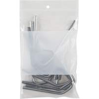 White Block Poly Bags, Reclosable, 6" x 4", 2 mils Oxymax Inc