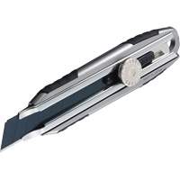 Knife with Ratchet Lock, 18 mm, Carbon Steel, Heavy-Duty, Aluminum Handle Oxymax Inc