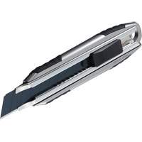 Couteau autoverrouillable, 18 mm, Acier au carbone, Robuste, Prise en Aluminium PG170 | Oxymax Inc