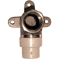 One-Piece 90° Drop Ear Elbow, Hub x FPT, Brass/CPVC, 3/4" Oxymax Inc