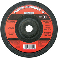 Meule POWER ABRASIVE A24R, 7" x 1/4", Arbre 7/8", Type T27 Oxymax Inc