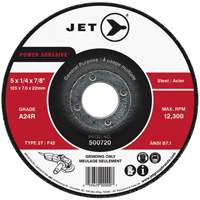 Meule POWER ABRASIVE, 4" x 1/4", Arbre 5/8", Type 27 Oxymax Inc