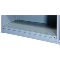 Plaque de base/façade pour rangement de bacs sur rayonnage enclenchable Interlok Oxymax Inc