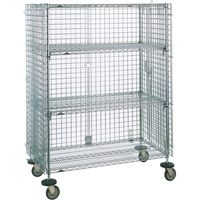 Security Carts, Chrome Plated, 21-1/2" x 68-1/2 x 38-1/2", 500 lbs. Capacity Oxymax Inc