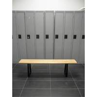Locker Room Bench, Wood, 96" L x 9-1/4" W x 16-1/2" H RL874 | Oxymax Inc