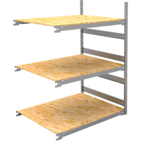 Wide Span Record Storage Shelving, Steel, 3 Shelves, 42" W x 32" D x 60" H, Add-On Kit Oxymax Inc