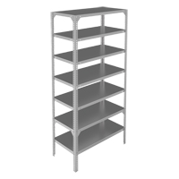 Shelving Unit, Galvanized Steel, Slotted Angle, 300 lbs. Capacity, 48" W x 84" H x 12" D Oxymax Inc