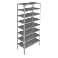 Shelving Unit, Galvanized Steel, Slotted Angle, 400 lbs. Capacity, 36" W x 96" H x 12" D Oxymax Inc