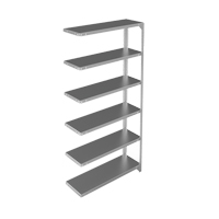 Shelving Unit, Galvanized Steel, Slotted Angle, 400 lbs. Capacity, 36" W x 72" H x 12" D Oxymax Inc