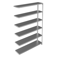 Shelving Unit, Galvanized Steel, Slotted Angle, 300 lbs. Capacity, 48" W x 72" H x 12" D Oxymax Inc