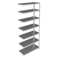 Shelving Unit, Galvanized Steel, Slotted Angle, 400 lbs. Capacity, 36" W x 84" H x 15" D Oxymax Inc