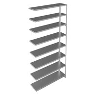 Shelving Unit, Galvanized Steel, Slotted Angle, 300 lbs. Capacity, 48" W x 96" H x 12" D Oxymax Inc