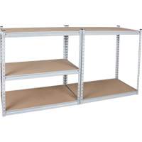 Heavy-Duty Shelving, Steel, Boltless, 1200 lbs. Capacity, 36" W x 72" H x 18" D Oxymax Inc