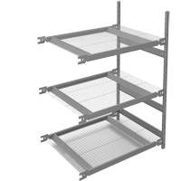 &eacute;tag&egrave;re de grande largeur, Acier, Sans boulons, Capacit&eacute; 1340 lb, 42" la x 60" h x 32" p Oxymax Inc