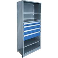 Cabinet d'entreposage à tiroirs intégré Interlok RN747 | Oxymax Inc