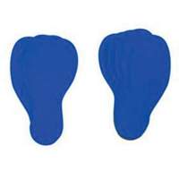 Floor Marking Labels, Footprint, 12" L x 3.75" W, Blue, Vinyl Oxymax Inc