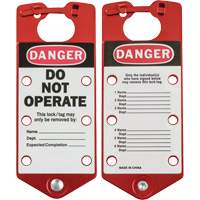 Labeled Lockout Hasps, Red Oxymax Inc