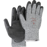 Gants de tricot poivre & sel avec rev&ecirc;tement de paume noir, Taille Petit/7, Rev&ecirc;tement Polyur&eacute;thane, Enveloppe en PEHP, ANSI/ISEA 105 niveau 2 Oxymax Inc