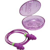 Bouchons d'oreilles r&eacute;utilisables Rockets, Avec cordon, Vrac - &eacute;tui en plastique, 27 dB NRR, Taille unique Oxymax Inc