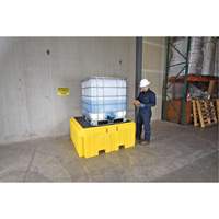 IBC Spill Pallet Plus&reg; With Drain, 365 US gal. Spill Capacity, 62" x 62" x 28" Oxymax Inc