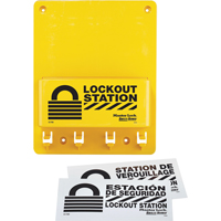 Compact Lockout Station, None Padlocks, 4 Padlock Capacity, Padlocks Not Included Oxymax Inc