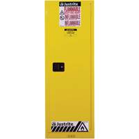 Sure-Grip&reg; EX Slimline Flammable Safety Cabinet, 22 gal., 1 Door, 23.25" W x 65" H x 18" D Oxymax Inc