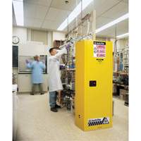 Sure-Grip&reg; EX Slimline Flammable Safety Cabinet, 22 gal., 1 Door, 23.25" W x 65" H x 18" D Oxymax Inc