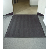 Waterhog&reg; Eco Elite Matting, Wiper/Scraper, 3' x 5' x 3/8", Grey Ash Oxymax Inc
