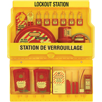 Deluxe Lockout Stations, Thermoplastic Padlocks, 32 Padlock Capacity, Padlocks Included Oxymax Inc