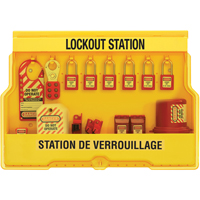 Electrical Focus Lockout Stations, Thermoplastic Padlocks, 16 Padlock Capacity, Padlocks Included Oxymax Inc