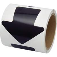 D&eacute;calcomanie en couleur pour le marquage des planchers, Fl&egrave;che, 4" lo x 4" la, Noir, Vinyle Oxymax Inc