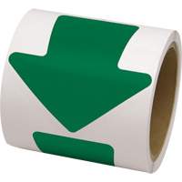 D&eacute;calcomanie en couleur pour le marquage des planchers, Fl&egrave;che, 4" lo x 4" la, Vert, Vinyle Oxymax Inc