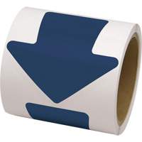 D&eacute;calcomanie en couleur pour le marquage des planchers, Fl&egrave;che, 4" lo x 4" la, Bleu, Vinyle Oxymax Inc
