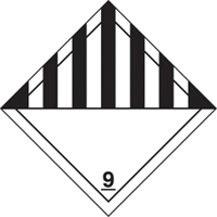 &eacute;tiquettes d'exp&eacute;dition TMD, Classe 9, Mati&egrave;res dangereuses diverses, Vinyle Oxymax Inc