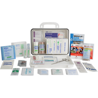 Contractors' First Aid Kit, Class 1 Medical Device, Plastic Box Oxymax Inc