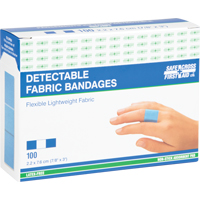 Bandages, Rectangular/Square, 3", Fabric Metal Detectable, Sterile Oxymax Inc