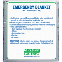 Rescue Foil Blankets, Aluminized Polyester Oxymax Inc