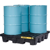 EcoPolyBlend Spill Control Pallets - Without Drain, 73 US gal. Spill Capacity, 49" x 49" x 10.3" Oxymax Inc